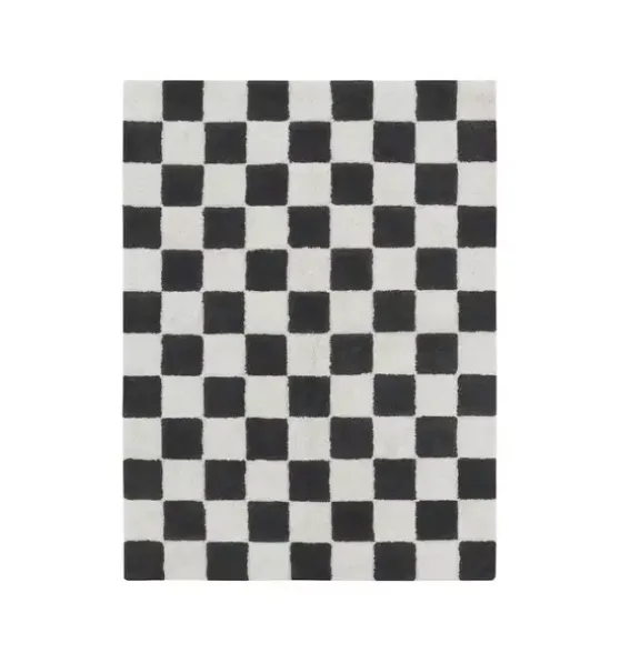 Washable Rug Kitchen Tiles Dark Grey