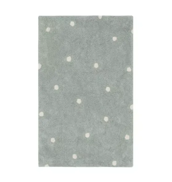 Washable Rug Mini Dot Blue Sage