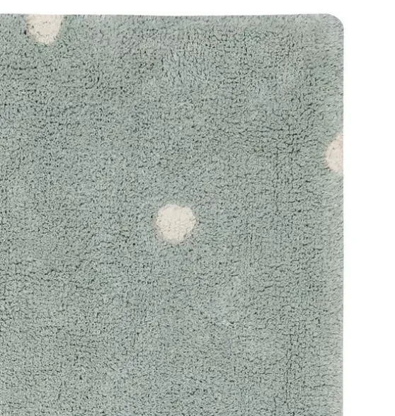 Washable Rug Mini Dot Blue Sage
