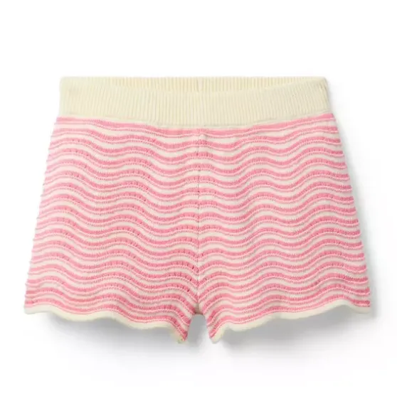 Wavy Striped Sweater Short