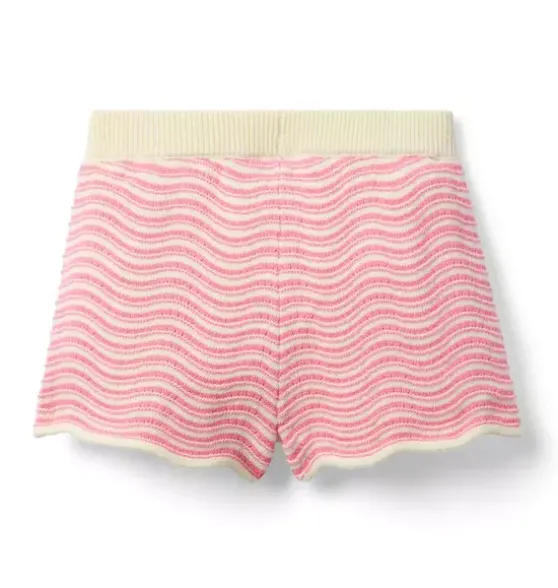 Wavy Striped Sweater Short