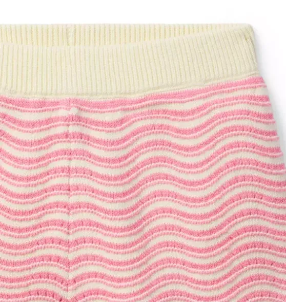 Wavy Striped Sweater Short