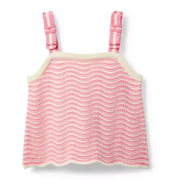 Wavy Striped Sweater Top