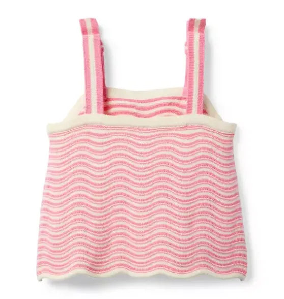 Wavy Striped Sweater Top