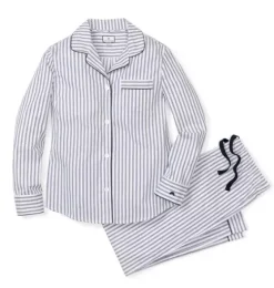 Women's Pajama Set in Navy French Ticking