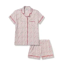 Women's Pima Short Pajama Set in Cherry Orchard
