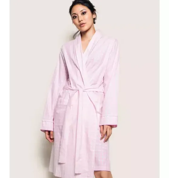 Women's Pink Gingham Robe