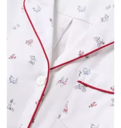 Women's Twill Pajama Set in Coastal Charms