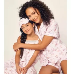 Women's Twill Short Pajama Set in Seashell Splendor